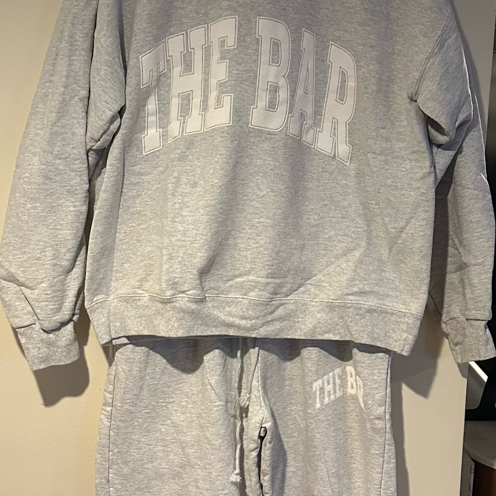 The Bar Gray Loungewear Set with Collegiate Logo